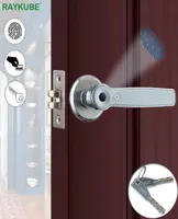 RAYKUBE Biometric Fingerprint Lock Smart 1356Mhz IC Card Knob Deadbolt Keyless Electronic Door Lock For Home Office RS158 2010136936794