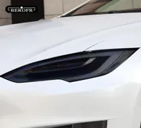 2 أجهزة كمبيوتر ل Tesla Model 3 X Y S Car Headlight Tint Smoke Black Protection Film Protect