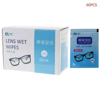 1 Box Glasses Cleaner Wet Wipes Cleaning Lens Disposable Anti Fog Misting Dust Remover Sunglasses Phone Screen Computer Portable 201021240H
