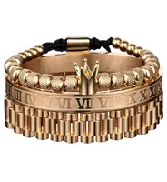Coroa de luxo Roman Ral Bracelet 12mm Relógio Banda de aço inoxidável Rollie Hip Hop Macrame Men Jóias 2204139957003