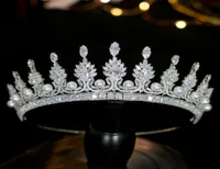 Brillante Princesa Simple Tiara Corona Cristal Perla Accesorios Para El Cabello de La Boda de Plata Banda Para El Cabello Sombre7852903
