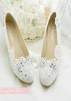 Crystal Lace Flower Wedding Shoes Bridal Accessories Bridal Shoes Cheap Flat Heel and Low Heel Wedding Shoe Slip ons Size 4Size 95185868
