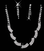 2020 Selling Unique Wedding Bridal Bridesmaids Rhinestone Necklace Earrings Jewelry Set Prom In Stock 150508226093