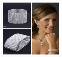 Nice 10 linhas Bracelete de casamento de cristal Pulseira de j￳ias de j￳ias CZ CAIZ EL￁STICA ZAU109543755