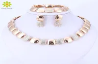 Dubai Gold Color Jewelry Sets Nigerian Wedding African Beads Crystal Bridal Jewellery Set Women Wedding Party 2012227166869