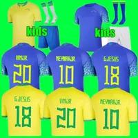 22 23 Soccer Jersey Camiseta de Futbol Bruno G. 2022 Braziliës Raphinha Coutinho voetbalshirt Jesus Vini Jr. Pele Casemiro 2023 Brasil Maillots Women Kids Kit Men 4xl