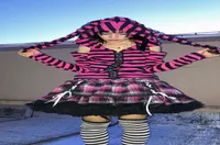 skirts Japanese Harajuku Punk Plaid Cake SKirt Hight Waist Laceup Pink Black Gothic Two Layers Pleated Ball Gown Mini SkirtsSkirt4219566