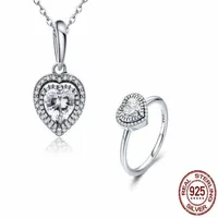 PJS 925 Sterling Silver Daisy Flower Infinity Love Anillos de dedos para mujeres Joyer￭a de compromiso de boda