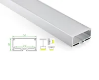 10 X 1M setslot U Shape led aluminum profile channel and suspension square extrusion for pendant or recessed wall lamps