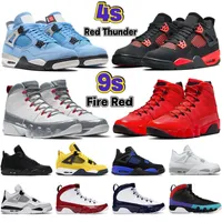 Top Basketball Shoes Mens 4 4S Basketball Scarpe 9s Cile Fire Red Military Game Black Game Royal University Blue Oreo Shimmer Shimmer Red Thunder