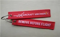 ميكانيكي الطائرات إزالة قبل Flight Flock Embroidery Keychain 13 × 28cm 100pcs Lot6800227