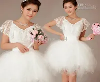 Elegant ALine Lace Vneck Off the shoulder Tulle Bridesmaid Dresses Wedding Party Dresses6909037