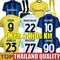 Lukaku voetbaltruien 22 23 Barella Vidal Lautaro Interss Eriksen Alexis Dzeko Correa Away Third Milans Uniforms voetbalshirt 2022 2023 Men Kids Kit Uniform