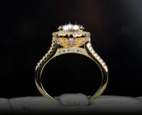 Victoria Wieck New Brand Jewelry 925 Sterling Silver White Sapphire 7mm Round Cut Women Wedding noivado Banda Gold Rings Women S3391620