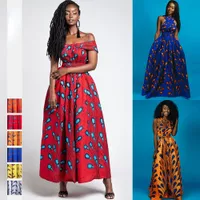 Casual Dresses Women's Digital Printing DIY Straps Multiple Wear African Dress Ethnic Style Women's Sexy Casual Party Chic Split Long Dresses 221119