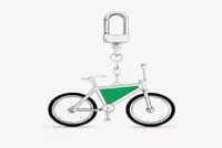 Diseñador Trend Mint Green Bicycle Key Rings Luxury Metal Bag Bag Bag Bag Costeo Coste