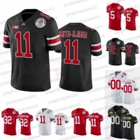 NCAA American College Football Wear #11 Jaxon Smith-Njigba Ohio State Buckeyes 2022 Rose Bowl Jersey Chris Olave Garrett Wilson C.J. Stroud