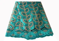 French Lace Fabric Teal Green Beaded African Lace Fabric 2019 High Quality Embroidered for Nigerian Wedding Dresses3008069