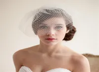Fashion Wedding Bridal White Birdcage Veils Blusher Veils Face Net With Hair Peigl Accessoires Headry Party Prom Prom Hehedr6227249