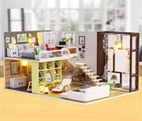 귀여운 방 DIY 인형 하우스 3D 나무 미니어처 인형 주택 가구 크리스마스 선물 K2009921091