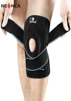 1 Piece Knee Brace Professional Sports Safety Knee Support Knee Gel Pad Guard Protector bandage Strap joelheira 211229