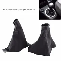 Interior Accessories 2pcs Car Gear Shift Stick Gaiter Boot PU Leather Dust Cover For Vauxhall 01-06 Corsa B 93-00