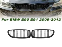 New Look Car Grille Grill Front Kidney Glossy 2 Line Double Slat per BMW 3 Serie E90 E91 2009 2010 2012 2012 2012 Styling auto7468944