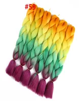 24039039 100GPC 2T 3T 4T ombre sint￩tico Kanekalon Braiding Hair Braids Braids Hairstyles Extensions Hair Extensions Purple Pink Blac1902617