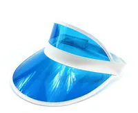Tennis plage en plastique color￩ en plastique transparent chapeau de soleil bingo vegas concessionnaire de golf n￩on chapeau chapeau 20pcslot4101659