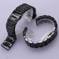 Ceramic Watch Bands Straps Watch Bracelets Black Watch Band Wnelgates pulidos Wnstand de la banda de la banda 14 mm de 16 mm de 19 mm 20 mm de 22 mm Promoci￳n274o