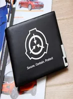 Anime SCP Printed Men Women Unisex Purse Pu Leather Short Long Wallet Clips Card Holder Money Bag for Teens Students1484553