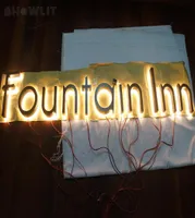 Other Door Hardware Black LED Outdoor Backlit Signs Outside Lighted Customized Size Available