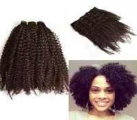 Peruvian Hair Afro Kinky Curly Clip In Human Hair Extension for Black Women 7 Pcsset FDSHINE HAIR7782007