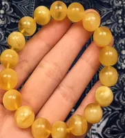 Russian honey wax chicken oil yellow hand string has clear texture and good quality Detection of single circle round bead women5812189