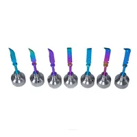 Smoking Colorful Titanium MiniNail Carb Cap Dabber Sword Tools with different dabbers307S