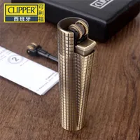 Clipper Torch Puro Boru Daha Çakmak Taşlama Tekerleği Ateşleme Metal Çakmak Daha Çakmak Gaz Ateş Çekiş Doldurulabilir Sigara Drop289m