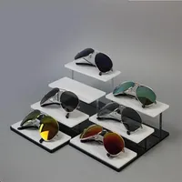 Lunettes acryliques à haute garde Stand Lunettes de soleil Porte-lunettes de lecture Vision nocturne Showcase Cosmetic Jewelry Display Rack 267Y