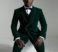 Green Velvet Mens Tux Prom Prom Cascusy Suit Cascing PapantsVesttie Groom Tuxedos Groomsmen Wedding Blazer Cost For Men1888971