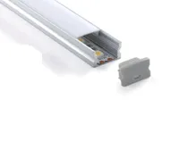 10 x 2m setslot lineer ışık alüminyum LED profil u şekil LED alüminyum kanal muhafazası tavana monte ışık için