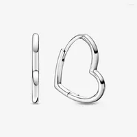 Stud￶rh￤ngen MyBeboa Authentic 100 925 Sterling Silver Asymmetrical Heart Hoop Women Anniversary Engagement Smyckespresent