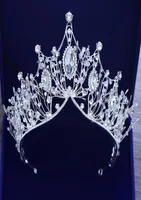 Princess Wedding Crowns Crystal Bridal Tiaras Hair Jewelry With Crystal Rhinestone Mulheres lindas j￳ias de noiva