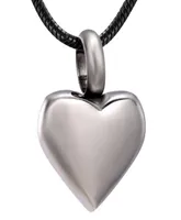 IJD12446 Stainless Steel Blank Gun Color Small Heart Cremation Memorial Pendant for Ashes Urn Keepsake Souvenir Necklace Jewelry f2176295