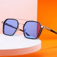 Óculos de sol Mercelyn marca vintage para homens e mulheres quadradas quadradas quadradas quadradas unissex Óculos modernos tons de moda modernos