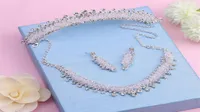 Rhinestone Crystal Jewelry Set Bride Wedding Wedding Sufrides Accesorios7963696