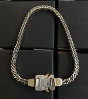 1017 Alyx 9SM DoubleLelayer Alloy Backle Necklace Simple Hiphop with Bracelet Ins Tide Brand Fashion AllMatch Jewelry6067304