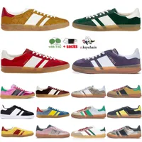 Xad Gazelle Designer Shoes Plate-Forme Fashion Luxurys Flats Autumn Winter 22SS Sneaker Pink Velvet Green Suede White Leather Casual Trainers