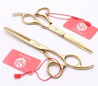 Z1005 55QUOT 440C PURPLE DRAGON Golden Professional Human Hair Mair Scissors Barber039S 미용 가위 절단 또는 박사 9825584