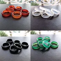 2021 New Style Black Yellow red green Four colour Jade for men and women Couples ring286k