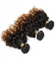 Funmi Hair Cheap Ombre Bouncy Romance Curls Virgin Brazilian Fumi Human Hair Weave Bundles 3pcs Three Tone 1b 4 27 Honey Blonde Ha