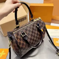 Designer Tote Pillow case bag Shoulder Women Handbag Checkerboard lattice crossbody Luxury leather purse Contrast color matching soft Small size large capacity